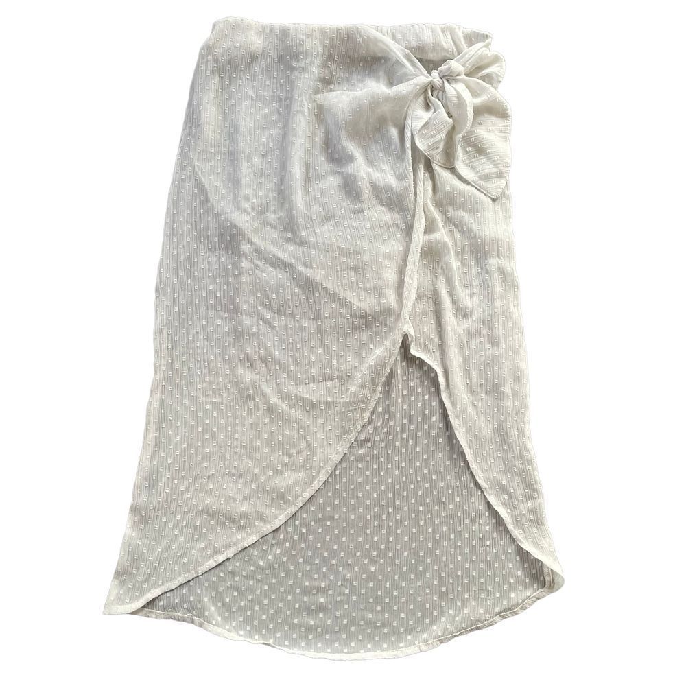 🌸 Abercrombie & Fitch Sheer Cream Maxi Polka Dot Skirt | Size Small 🌸